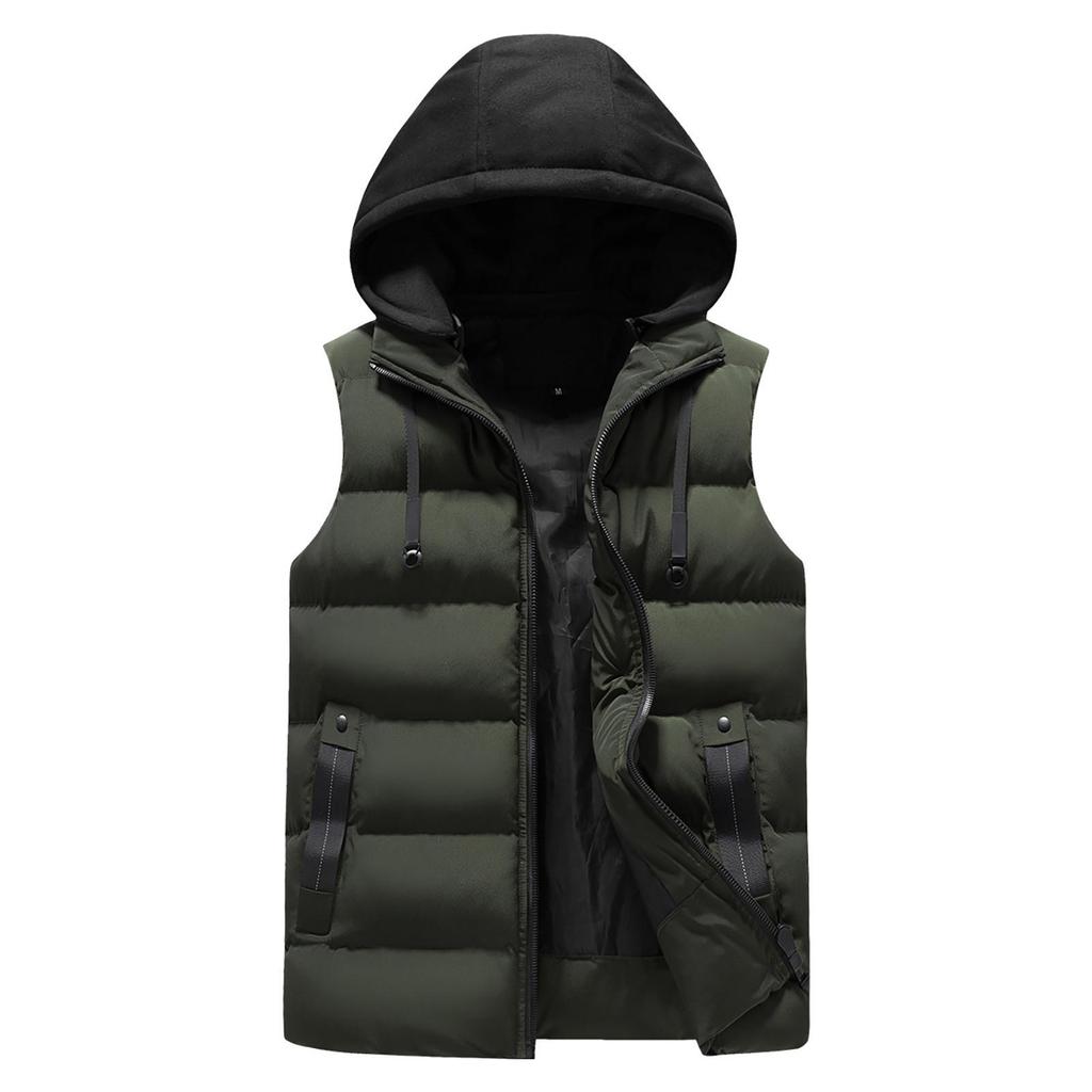 Casual Men'S Vest Men'S Loose Warm Down Cotton Vest Coat