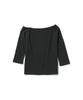 Lomaentinueo One-Shoulder Eyelet Sleeve T-Shirt (Charcoal)