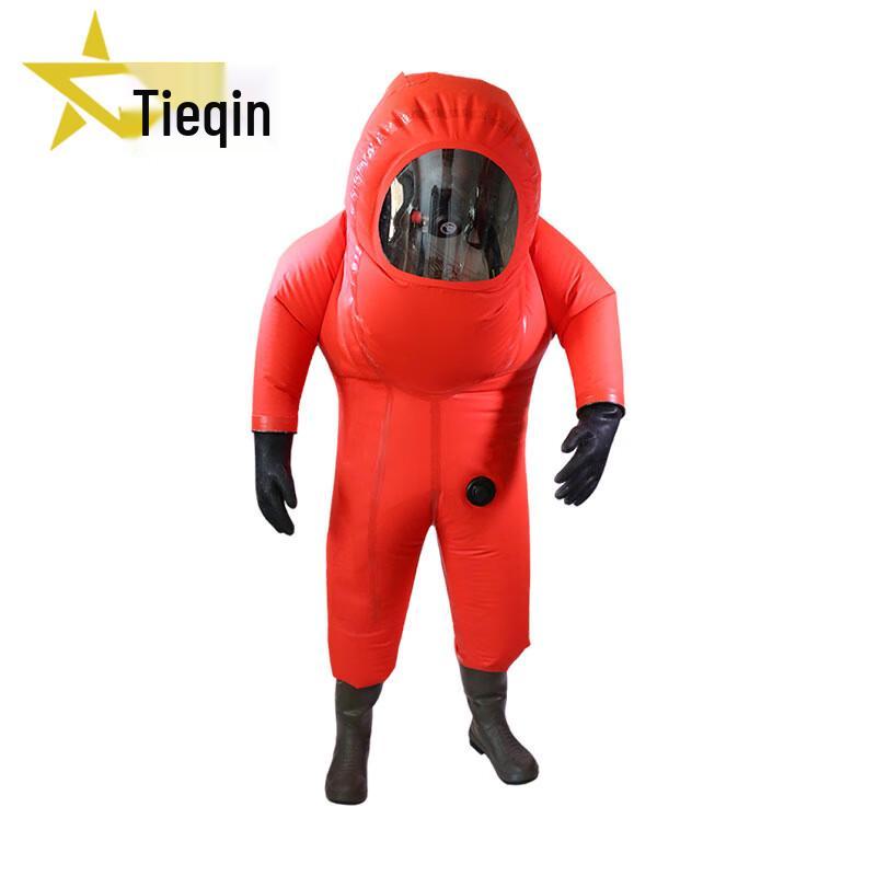 Tieqin Heavy-Duty Chemical Protective Suit with Built-in Respirator
