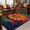 Mandala Design Area Mat Suitable for Indoor and Outdoor Use Corridors, Terraces, Colorful Floral Patterns Living Room Carpets