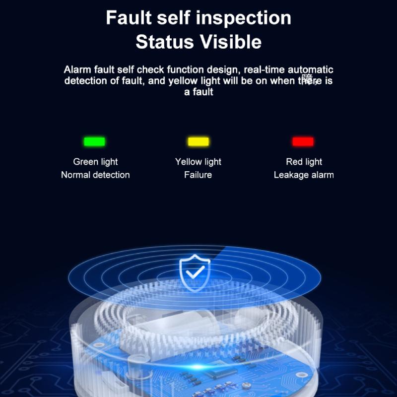 Tuya WiFi Natural Gas Leak Detector Wireless Gas Leakage Sensor Smart Home Kitchen Security Sound Alarm Smart Life APP