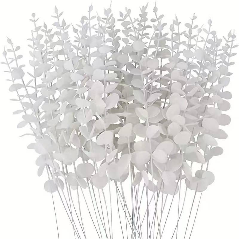 Artificial Eucalyptus Spp Leaves With Plastic Material For Event Decor And Holiday Arrangements