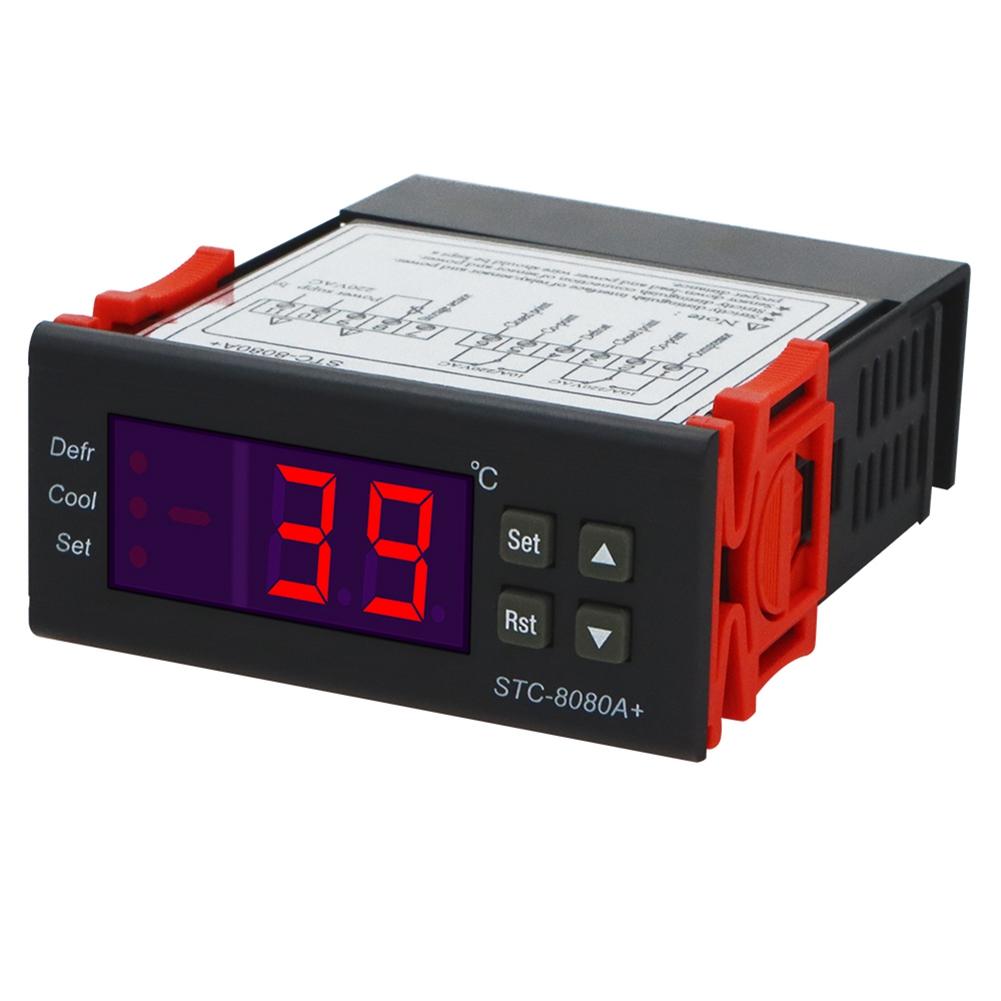 ABWR-STC-8080A+Digital Temperature Controller 220V Regulator Cold Storage Freezer Sensor Hygrometer 40%