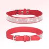 Pet Collar Rhinestone Dog Collar Lettering Nameplate Dog Neck Ring Anti-loss Removable Flower Cat Scarf