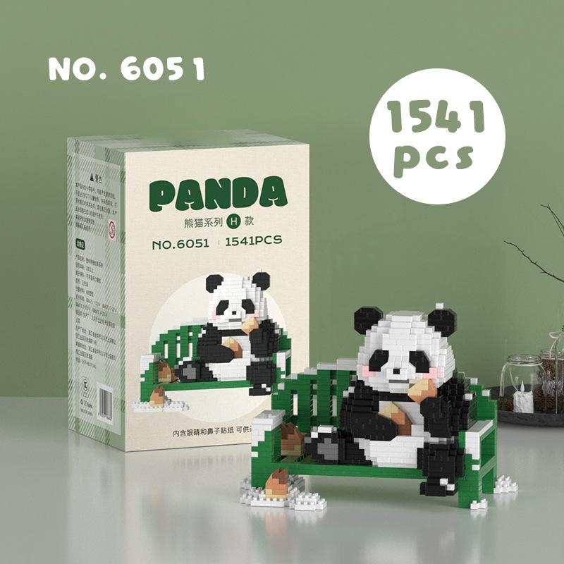 Panda Block Assembly Bricks Toys For Kids Girl Gift Creative Mini Block Micro Building Block for Adults Children Boy 6 To 8 Year