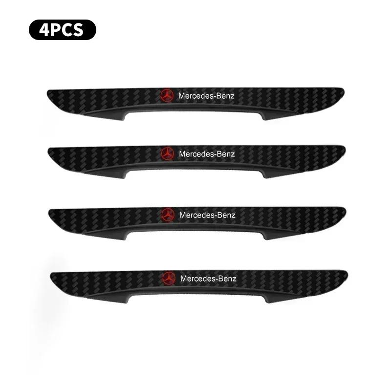 4pcs Car Carbon Fiber Pattern Anti-Collision Strips For Mercedes Benz Amg W204 W213 W205 W211 W212 W176 W205 W203 Accessories MNOPQ1