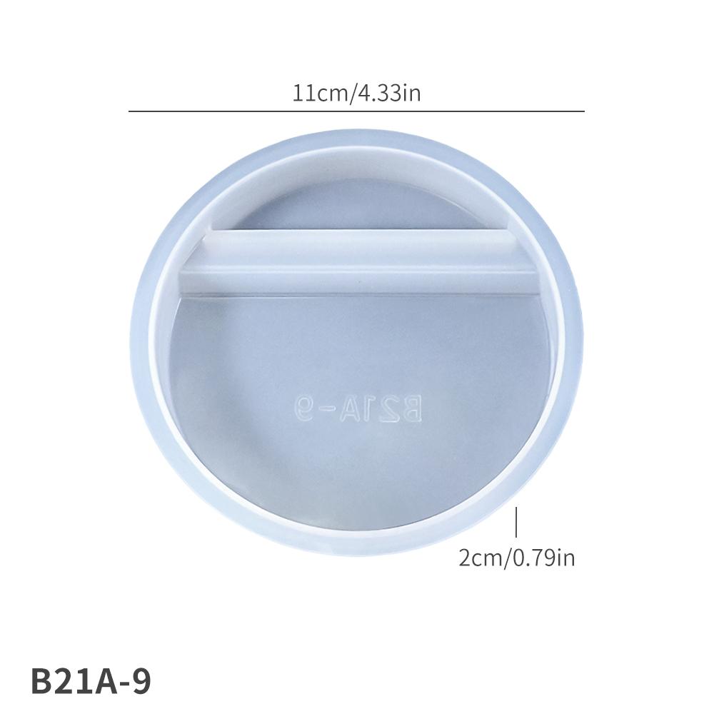 DM1121 DIY Geometric Phone Holder Resin Mold Casting Round Mobile Stand Card Holder Silicone Epoxy Molds for Table Decoration