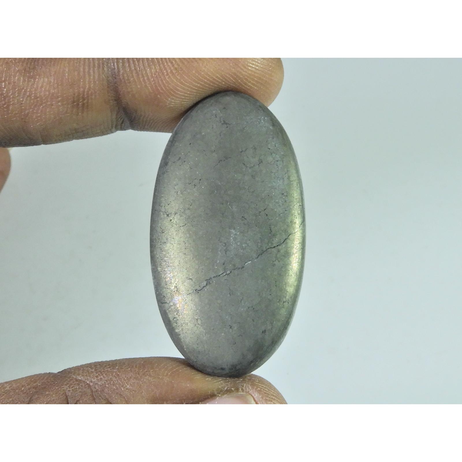 23X42X05MM Натуральный Пирит Апачи Голд Кабошон Грушевидный Россыпной Самоцвет 89 карат. Б-372