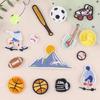16 Pcs Sports Series Iron on Patches Aesthetic Repair Patches Sewing on Applique Embroidered Patches for Clothes Bag