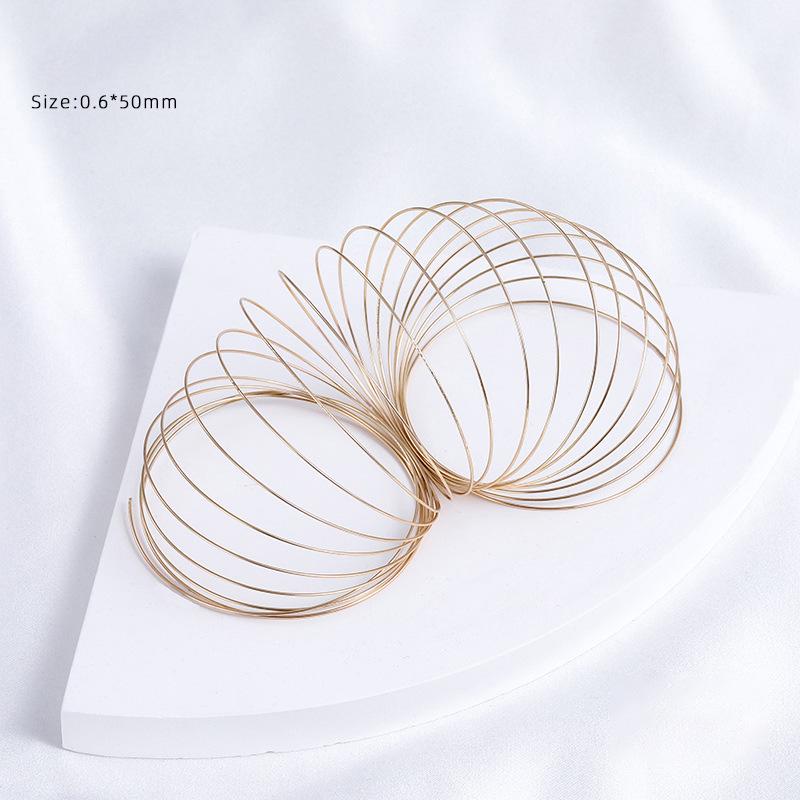 Copper-Plated 14K Gold Steel Wire Bracelet Ring - DIY Jewelry Accessory