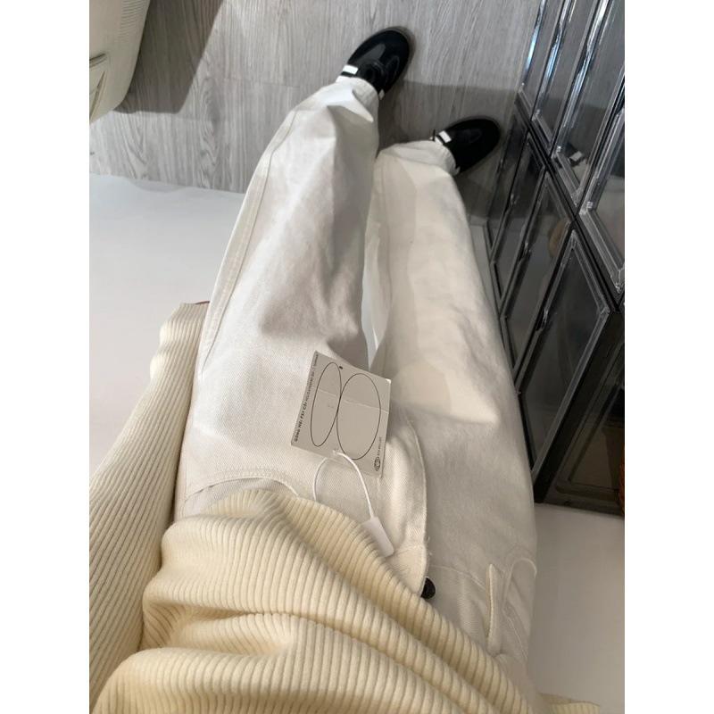 Women's Plus Size Wide-Leg Fluffy Jeans - Slimming Drape, Floor-Length (Autumn/Winter 2025)