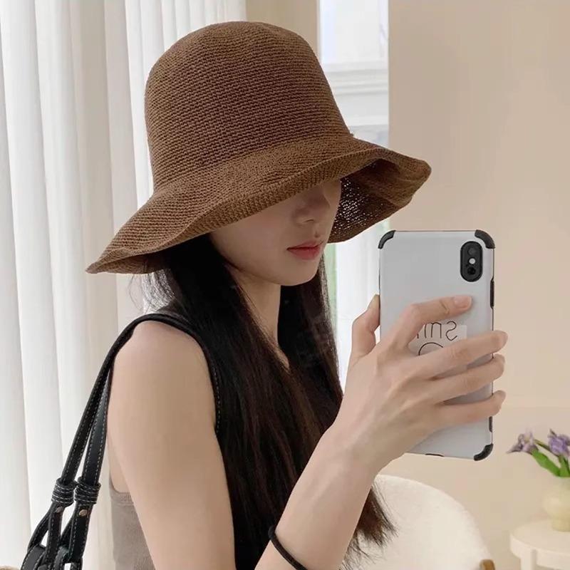 Summer Fine Straw Shading Versatile Face Small Eaves Sunscreen Hat Women