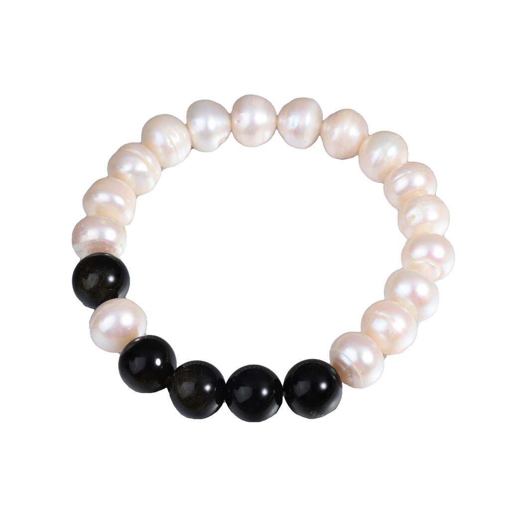 Old Clam Thread Bracelet Agate Natural Pearl Bracelet White Simple Atmosphere