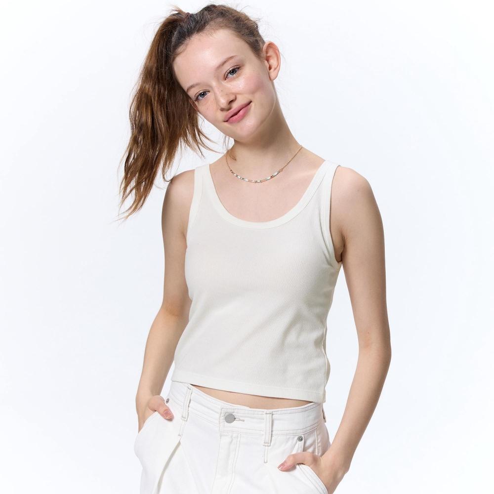 

Укороченная майка GU by Uniqlo Style Drive Rafil в рубчик+X
