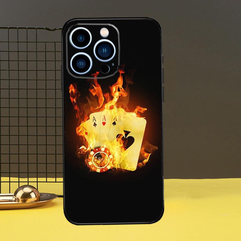 Las Vegas Casino Poker Case For iPhone 16 15 14 13 12 11 Pro Max X XR XS 7 8 Plus 12 13 Mini Bumper Cover