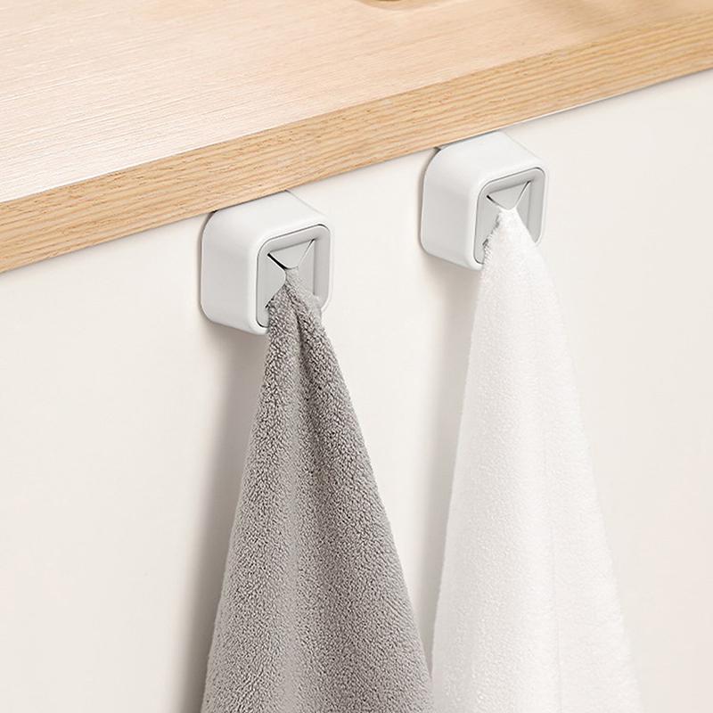 2Pc Punch Free Towel Plug Holder Bathroom Organizer Rack Towels Storage Wash Cloth Clip Bathroom Accessories Kitchen Accessories