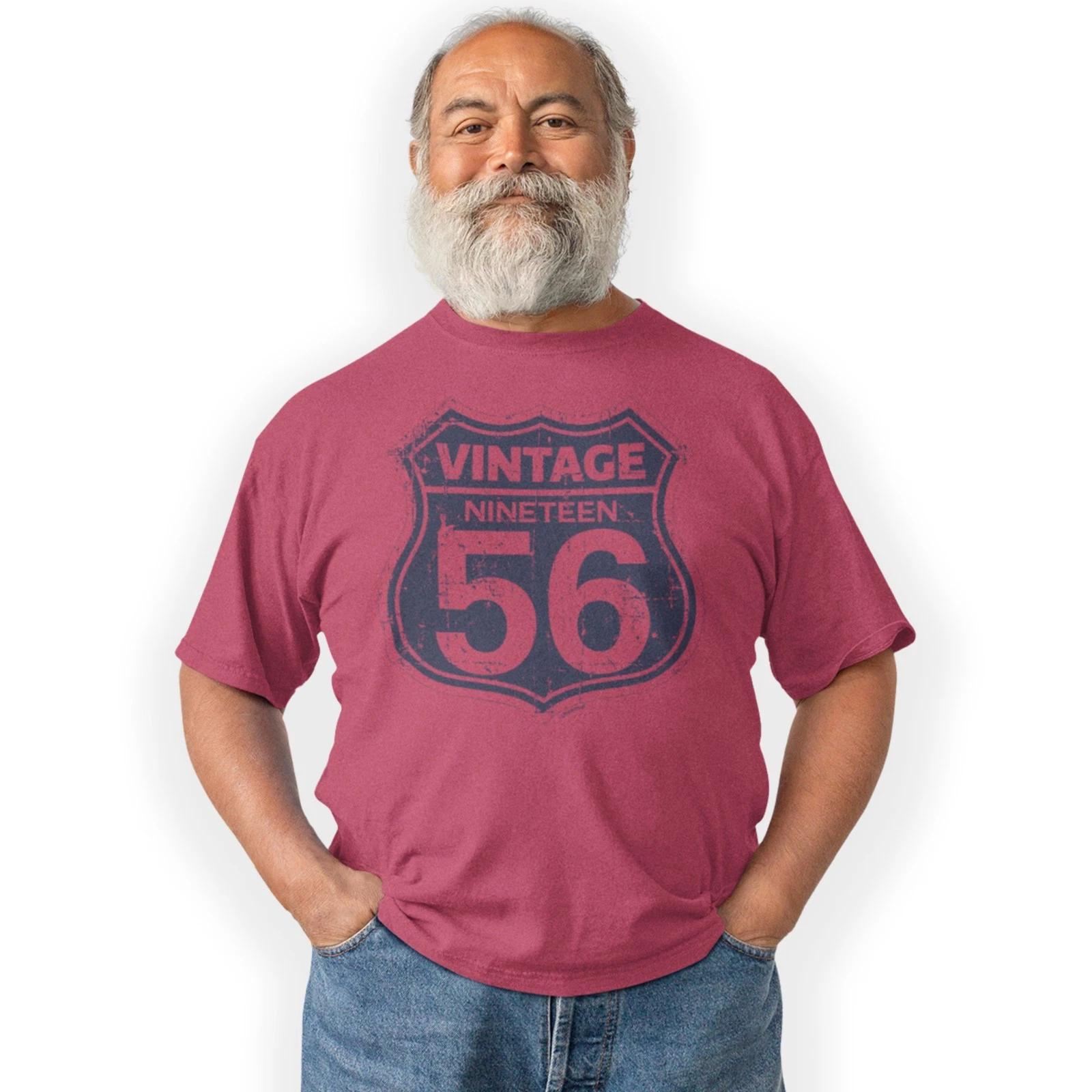 Vintage 1956 hand Printed T-Shirt 70th Birthday Gift XL
