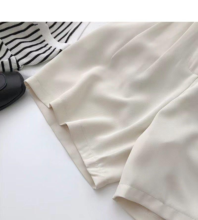 Women's Summer High Waist Drawstring Shorts: Loose, Casual A-line Wide Leg Pants
