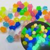 300pcs Mini Luminous Stones 14mm Fish Tanks Artificial Stone Aquarium Decoration for Indoor Outdoor Garden Yard Decor
