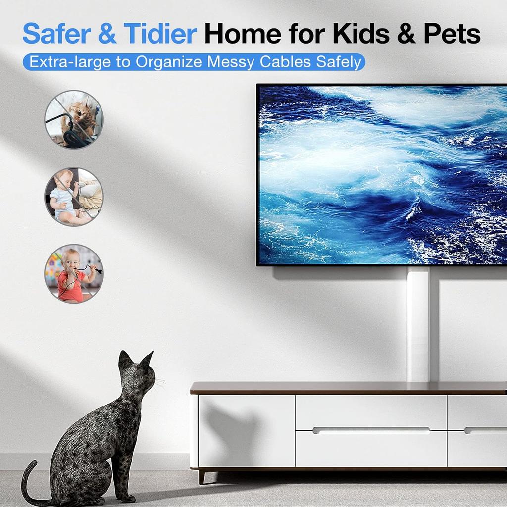 1/4pcs No Nail Cable Organizer, Self-Adhesive Wall Mount Wire Cover, TV & Desk Cord Management, Invisible Design