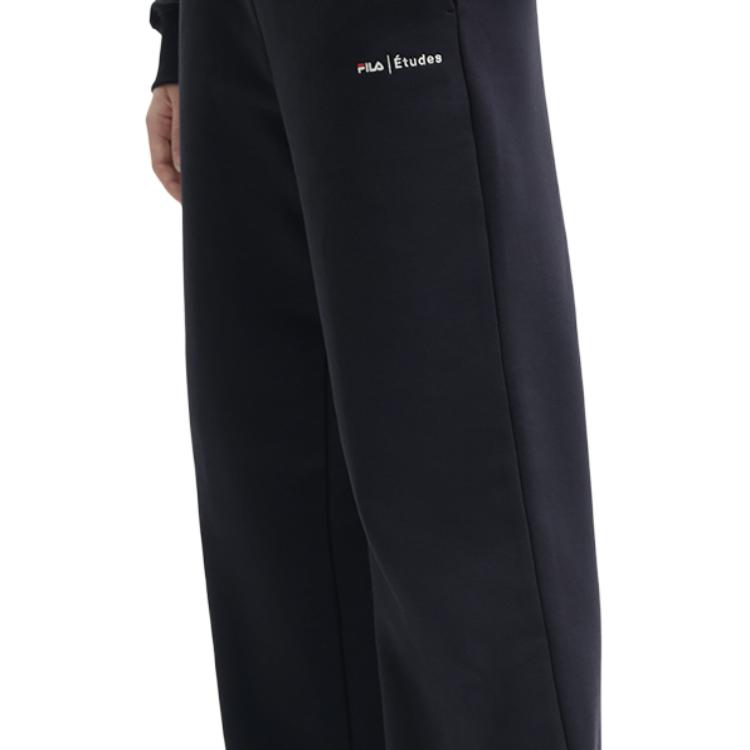 FILA X ETUDES Collaboration Solid Color Straight Leg Knit Sports Pants Women pants Legendary-Blue F11W346601F-NV