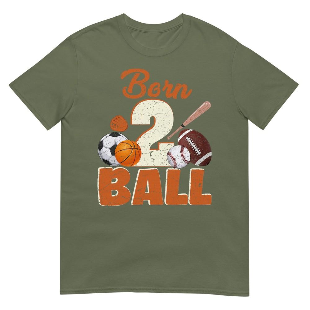 Born 2 Ball 2. Geburtstag Sport 2-jähriger Junge Zweiter Geburtstag T-Shirt