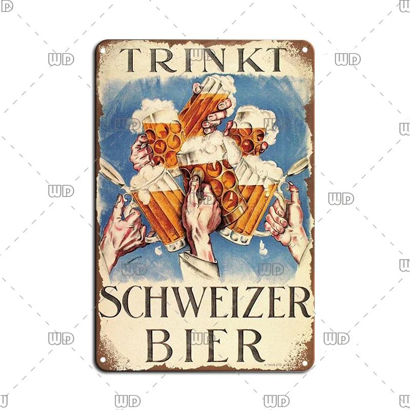Vintage Wall Plaque Sign Decor Germany Paulaner Beer Tin Sign Decoration Plate Bar Cafe Man Cave Metal Poster Board Art Painting