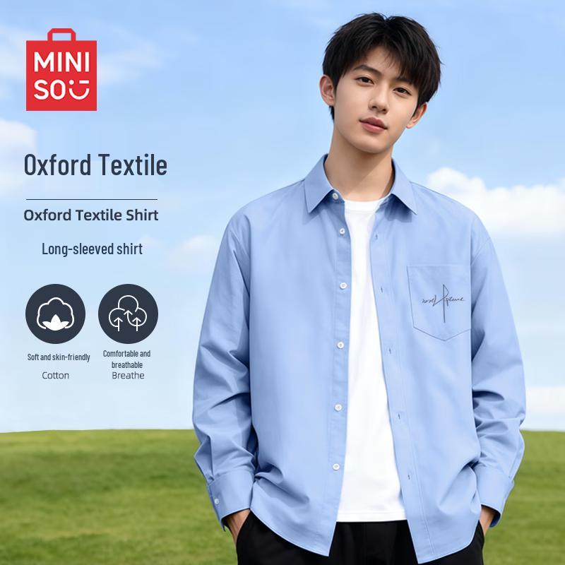

MINISO Men s Oxford Cloth Casual Shirt 2XL