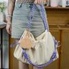 Casual Nylon Canvas Shoulder Bag Large Capapcity Zipper Close Tote Bag Soft Waterproof Travel Bag Women Bag