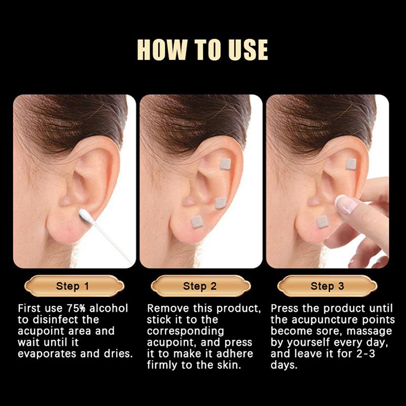 Ear Seeds Bianstone Ear Acupuncture Massage Auricular Sticker Kit Therapy Needle Patch Seeds Sticker Auriculotherapy Kit