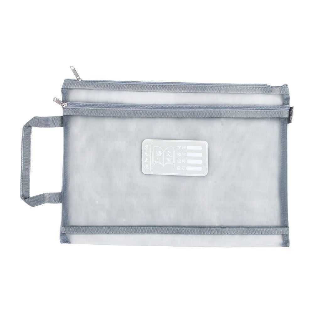 Organizer Pouch File Pocket School Office Supplies Storage Handbag Document Bag A4 File Folder Bag Zipper File Pocket