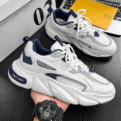 Chunky Sneaker Herren Bequeme Atmungsaktive Laufschuhe für Männer 2025 Trend Schnürschuhe Freizeitschuhe Skateboard Vulkanisierte Schuhe