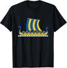 Swedish Viking Ship Sverige Sweden Flag Dragon Boat Viking T-Shirt