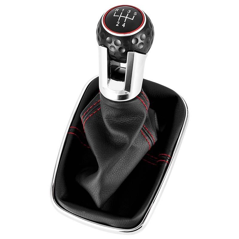 5/6 Speed Integrated Gear Shift Knob & Dust Boot for Volkswagen VW Golf 4 & Bora - Transmission Lever, Durable Auto Accessories