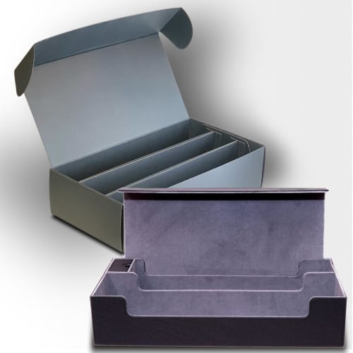 Areshika TCG Fortress Leather Deck Case with Magnetic Storage - Use the Outer Box for Storage (Black)