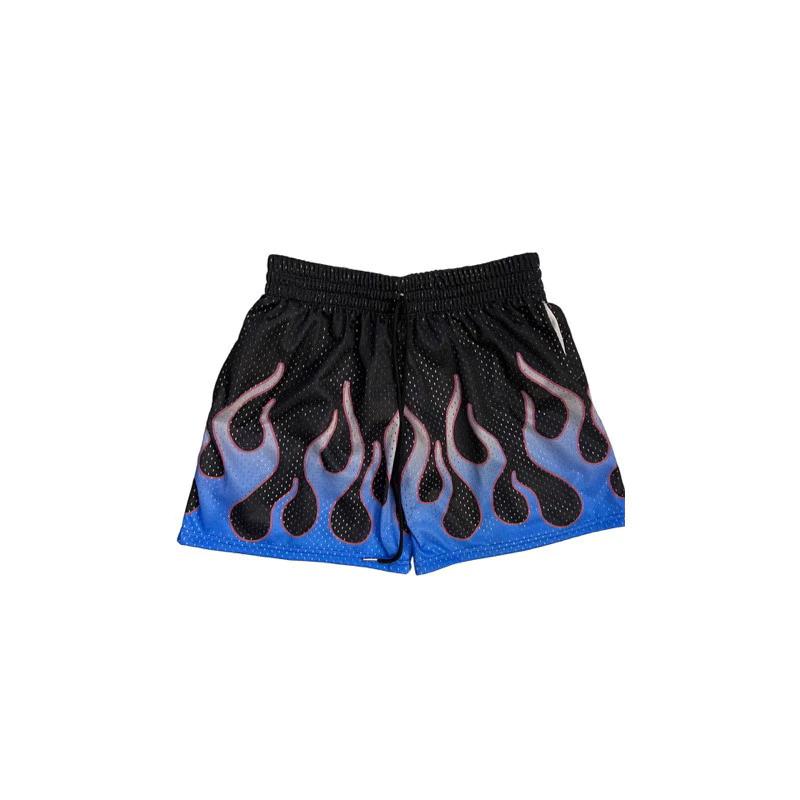 

Fire Flame Shorts Pants Boxing Muay Thai Kickboxing Training 3D Print Gym Sport Workout Fitness Unisex Men Women Elastic Waist M