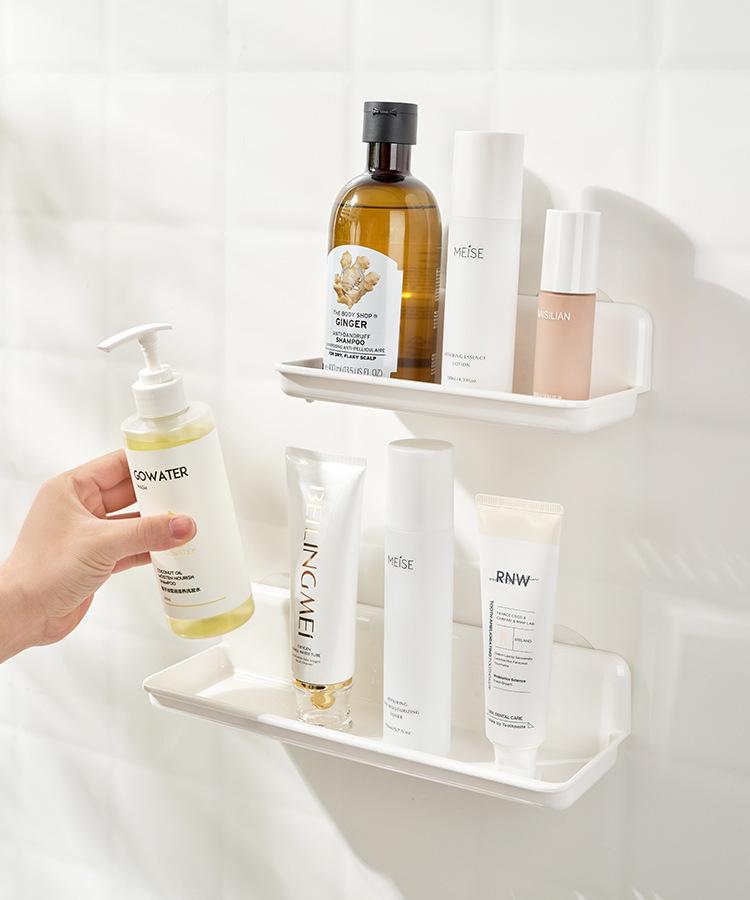 Multi-Purpose Traceless Adhesive Soap Dish & Bathroom Storage Rack, 39cm