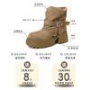 Retro Thick Heel Martin Boots Versatile Platform Short Boots Women's Autumn and Winter Design Sense Fashion British Style Belt Buckle Fashion Boots