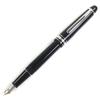 Great MONTBLANC Fountain Pen Meisterstück 145 Pix Classic Star Black Silver 14K Used