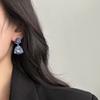 Triangular zircon stud earrings women's high-end fashion versatile sweet delicate temperament shining earrings romantic dream