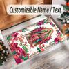 Virgin Mary Theme Crystal Velvet Rug Personalized Custom Name Text Soft Floor Mat Home Decor
