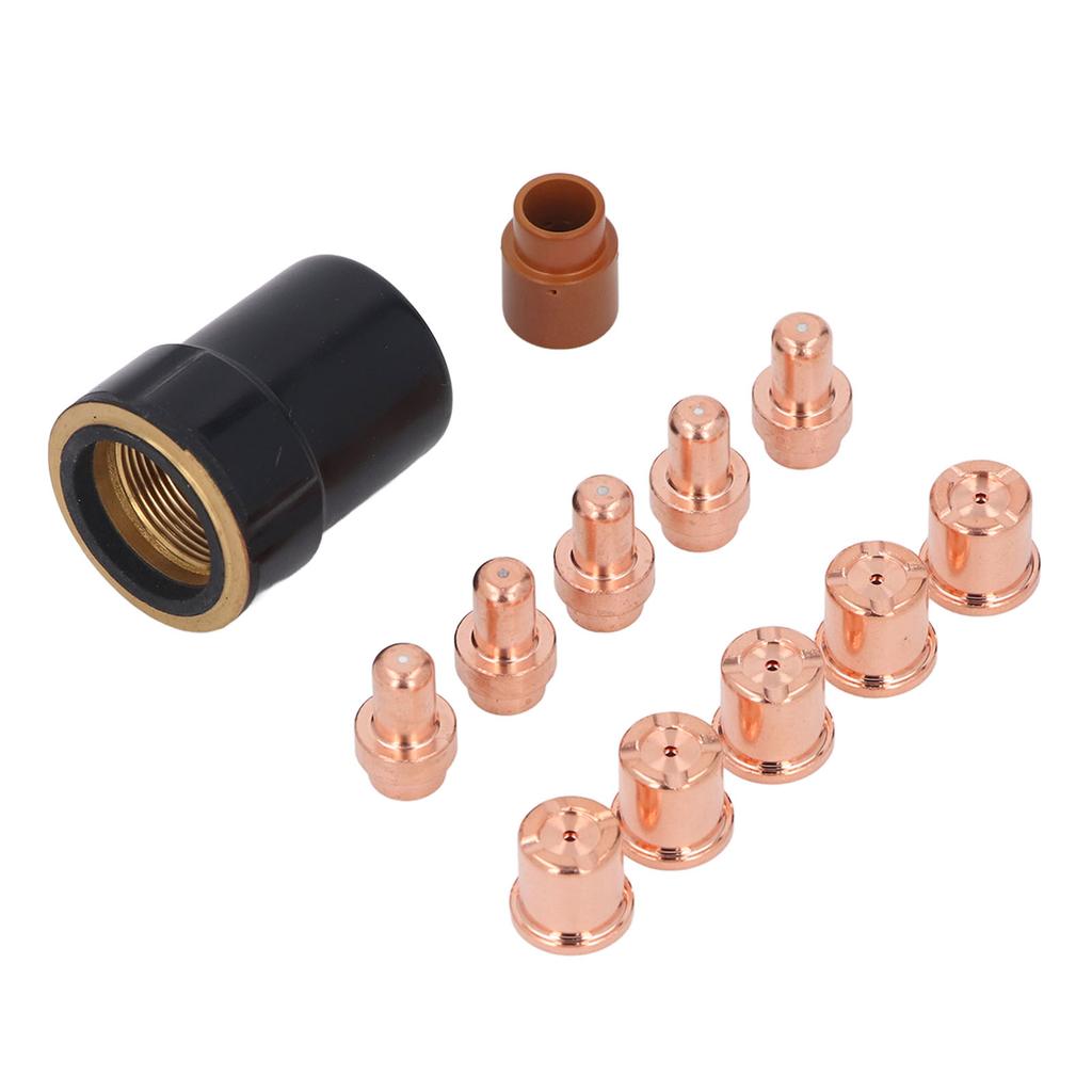 12-teiliges Set Plasma-Schneidgerät Elektroden Düsen Kappen Kit Plasma-Schneidbrenner Elektroden Düsen und Kappen für CB50