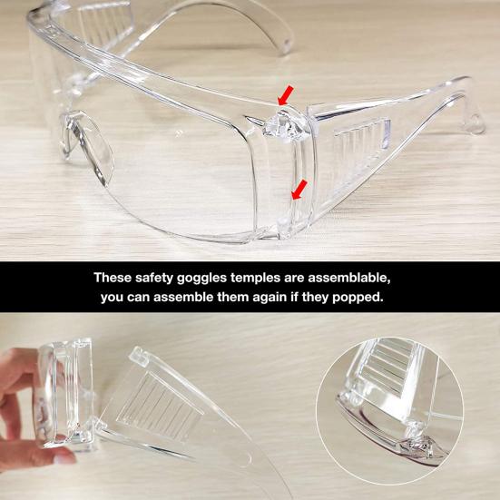 Staubdichte Tropfenabweisende Transparente Schutzbrille Goggles Schutzkleidung für die Augen