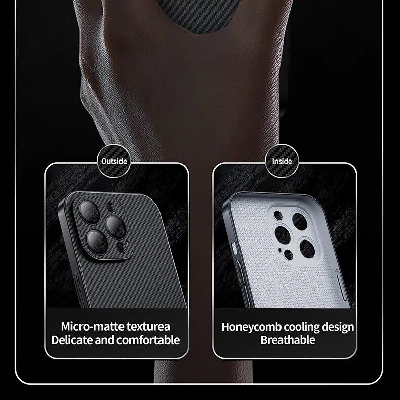 Luxury Carbon Fiber Texture Plating Case for IPhone 15 14 13 12 Pro Max for Magsafe Wireless Charging Magnetic Shockproof Cover