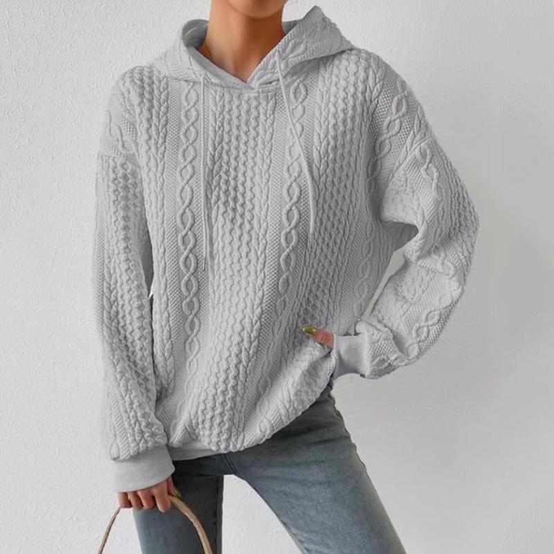 Men's Autumn Hong Kong Style Waffle Pattern Hooded Sweatshirt - Loose, Trendy, Couple's Jacket