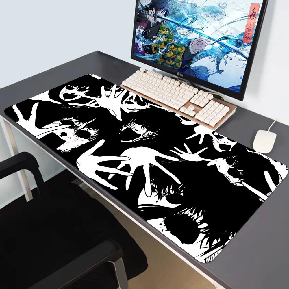 HYBXAXC Scary Dark Anime TTomie Junji Ito MousePad Large Gaming Mousepad with Stitched Edges Thickened DeskMat