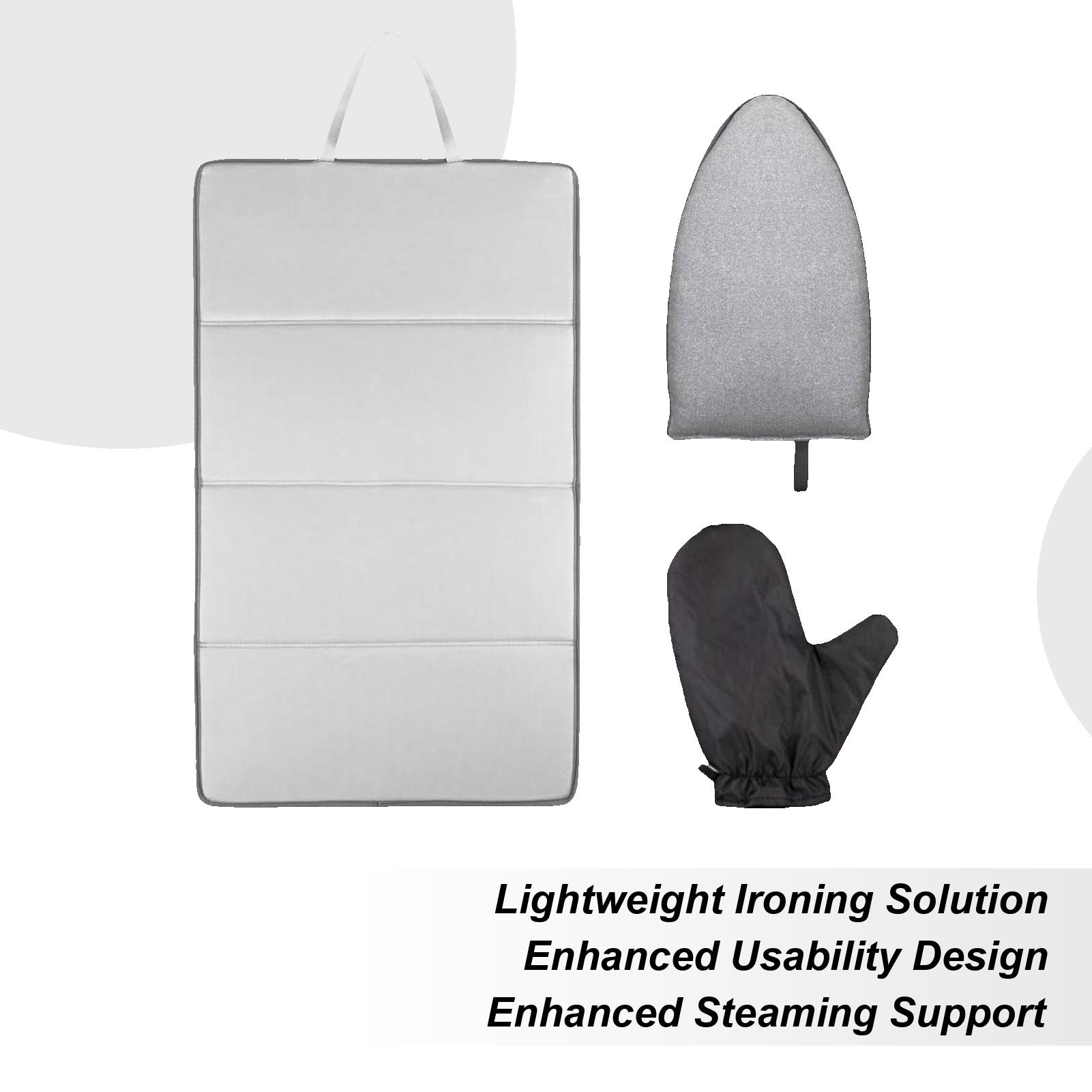 

Ironing Mat with Gloves Washer Dryer Cover Board Heat Resistant Portable Travel Clothes Protector Board Table Top Laundry Pad CN