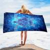 Asciugamano da spiaggia blu motivo tartaruga stellata protezione solare e antivento adatto per spiaggia piscina campeggio viaggio coperta da spiaggia