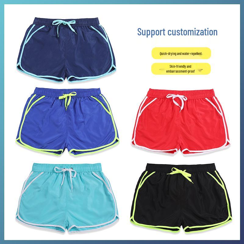 Men's Quick-Dry Color-Block Beach Shorts: Trendy European & American Surf Style