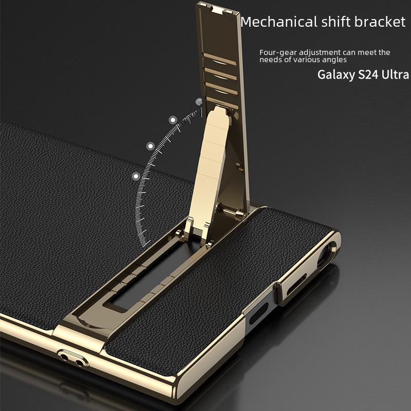 "Husă tip stand din piele galvanizată ultra-subțire pentru Samsung S24 Ultra/Plus - Husă de protecție anti-cădere"